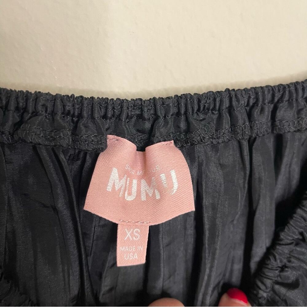 Show Me Your Mumu Keepsake Crinkle Crop Top in Black XS - Picture 4 of 8